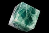 Polished Purple and Green Fluorite Cube - Mexico #153390-1